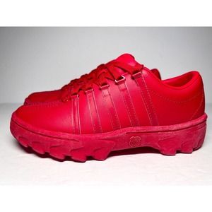 Women's 6.5 K-SWISS North Classic Triple Red Athletic Casual Sneakers - New!
